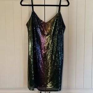 Rainbow sequin dress